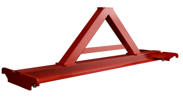 Triangular support for semi-trailer